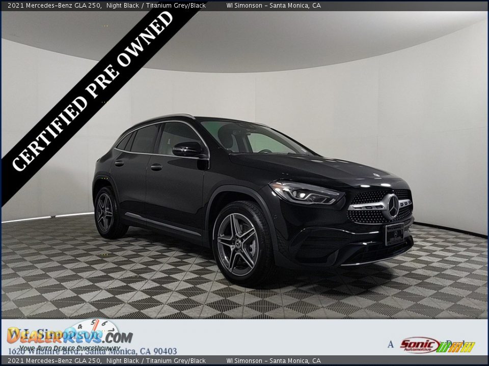 2021 Mercedes-Benz GLA 250 Night Black / Titanium Grey/Black Photo #1