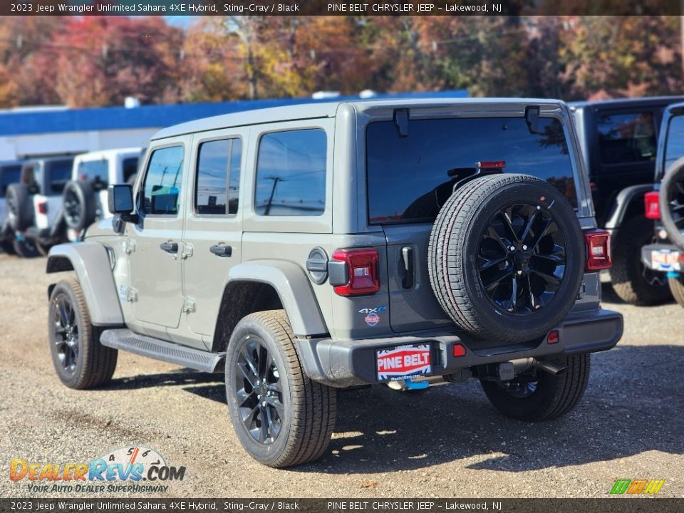 2023 Jeep Wrangler Unlimited Sahara 4XE Hybrid Sting-Gray / Black Photo #4