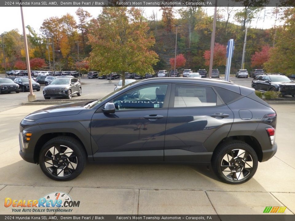 2024 Hyundai Kona SEL AWD Denim Blue Pearl / Black Photo #6