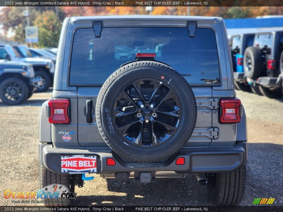 2023 Jeep Wrangler Unlimited Sahara 4XE Hybrid Sting-Gray / Black Photo #6