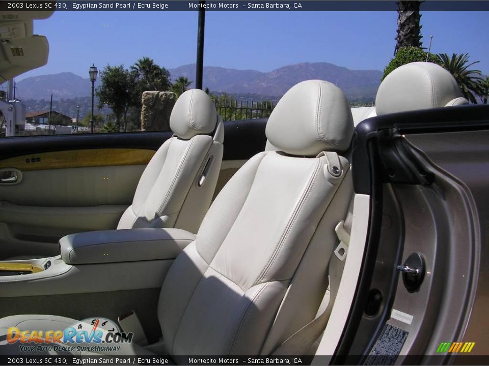 2003 Lexus SC 430 Egyptian Sand Pearl / Ecru Beige Photo #23