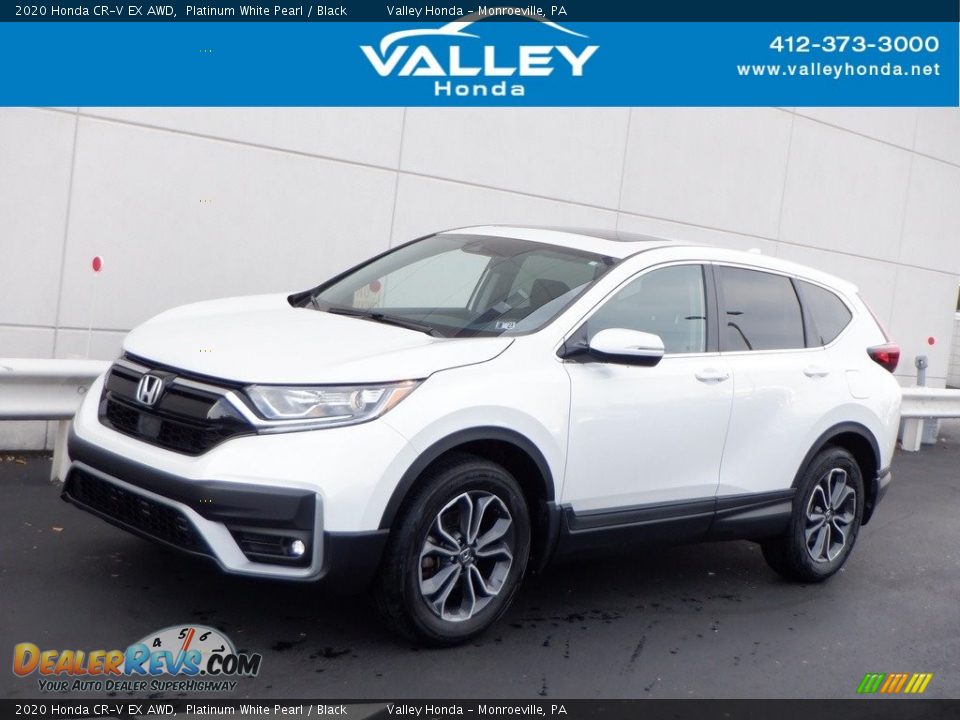 2020 Honda CR-V EX AWD Platinum White Pearl / Black Photo #1