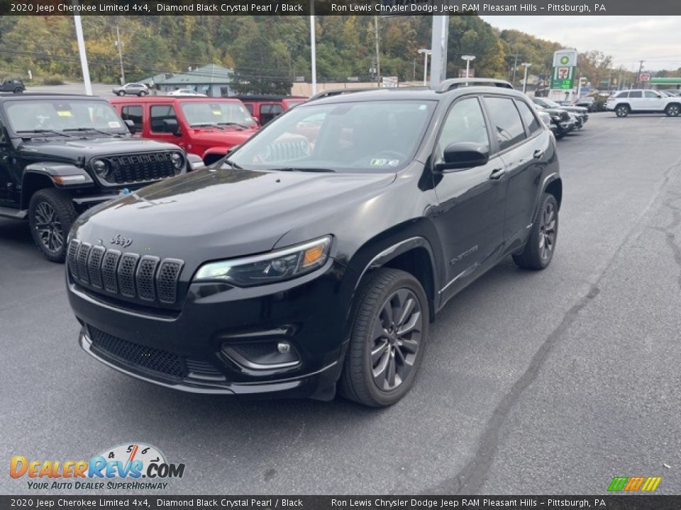 2020 Jeep Cherokee Limited 4x4 Diamond Black Crystal Pearl / Black Photo #1