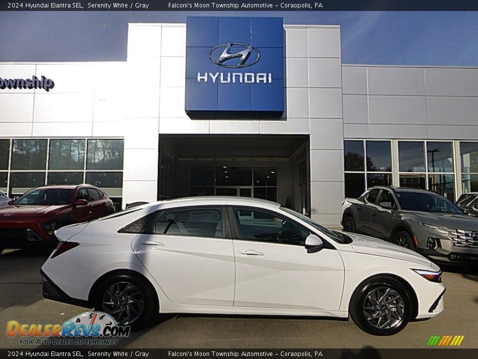 2024 Hyundai Elantra SEL Serenity White / Gray Photo #1