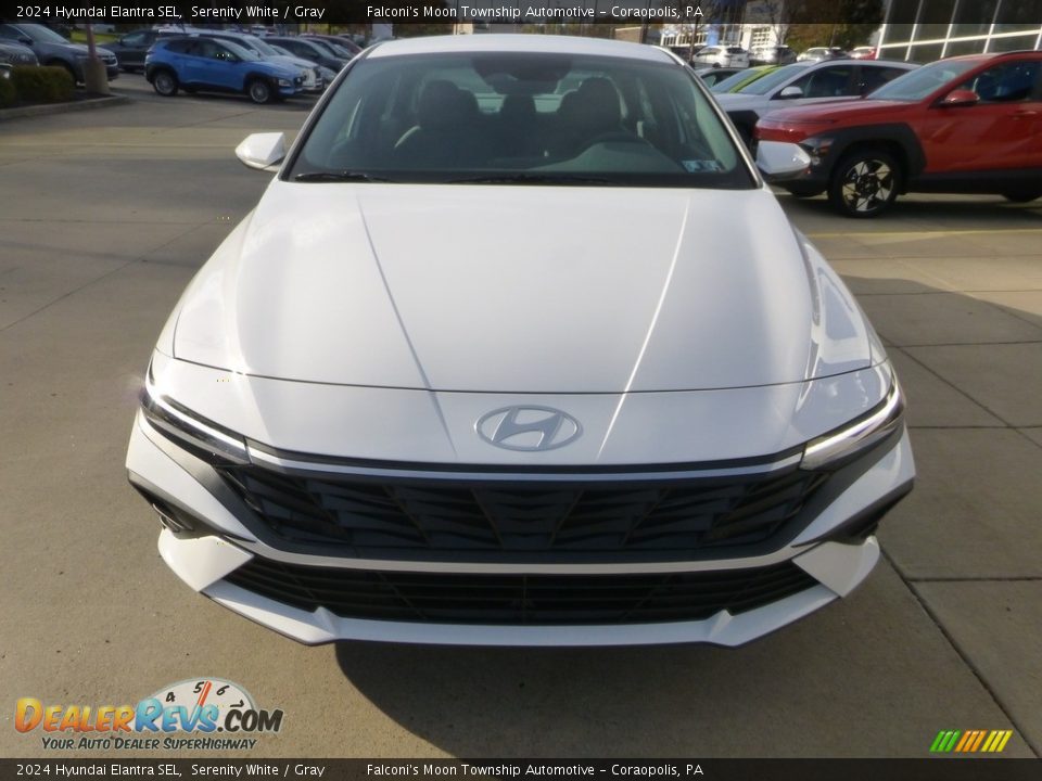 2024 Hyundai Elantra SEL Serenity White / Gray Photo #8