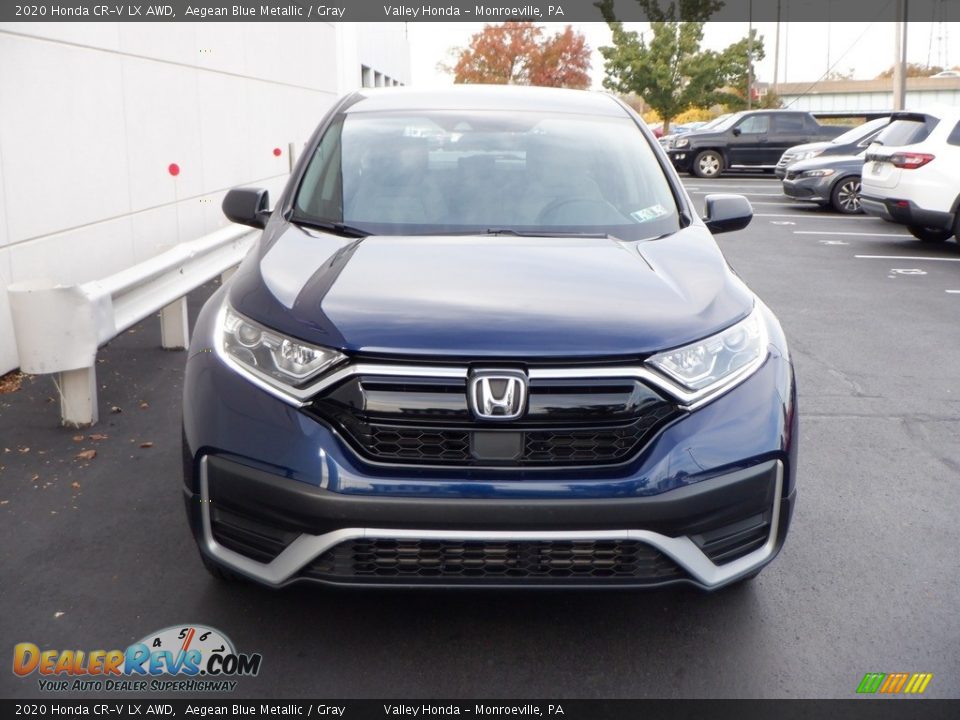 2020 Honda CR-V LX AWD Aegean Blue Metallic / Gray Photo #3