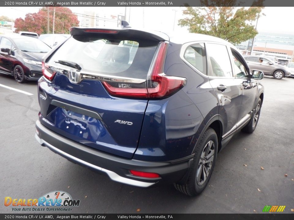 2020 Honda CR-V LX AWD Aegean Blue Metallic / Gray Photo #5