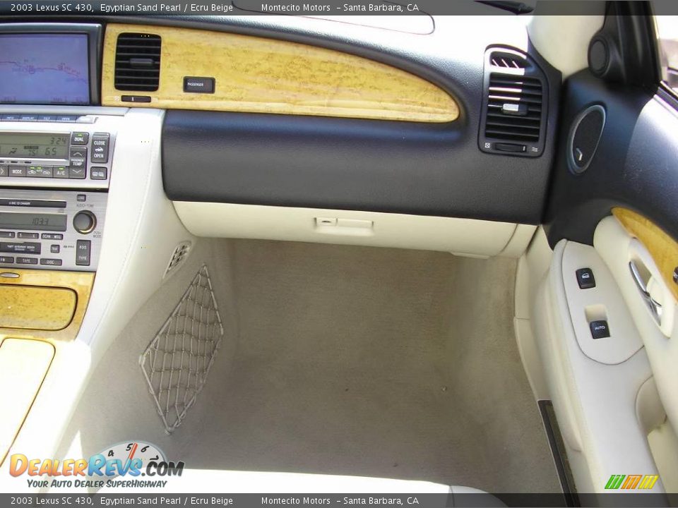 2003 Lexus SC 430 Egyptian Sand Pearl / Ecru Beige Photo #26
