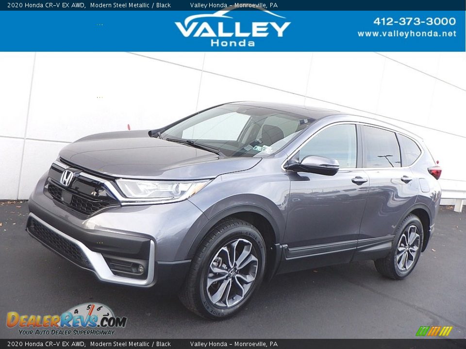 2020 Honda CR-V EX AWD Modern Steel Metallic / Black Photo #1