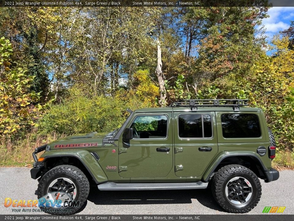 2021 Jeep Wrangler Unlimited Rubicon 4x4 Sarge Green / Black Photo #1