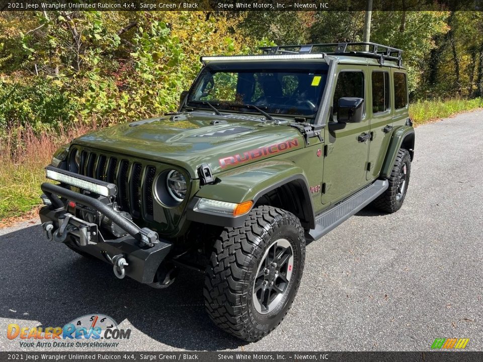 2021 Jeep Wrangler Unlimited Rubicon 4x4 Sarge Green / Black Photo #2