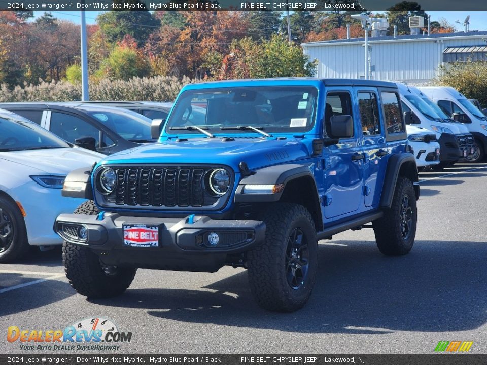 2024 Jeep Wrangler 4-Door Willys 4xe Hybrid Hydro Blue Pearl / Black Photo #1
