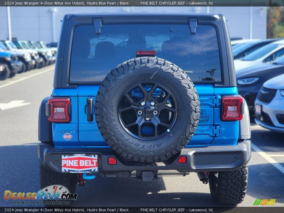 2024 Jeep Wrangler 4-Door Willys 4xe Hybrid Hydro Blue Pearl / Black Photo #5