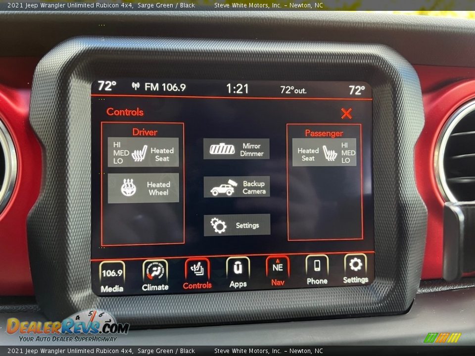 Controls of 2021 Jeep Wrangler Unlimited Rubicon 4x4 Photo #27