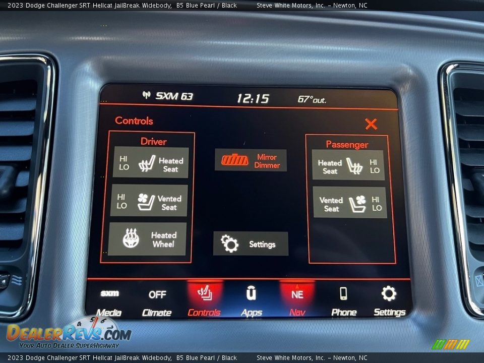 Controls of 2023 Dodge Challenger SRT Hellcat JailBreak Widebody Photo #25