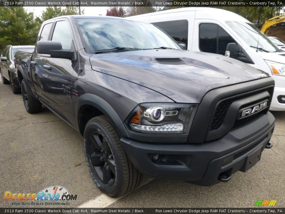 2019 Ram 1500 Classic Warlock Quad Cab 4x4 Maximum Steel Metallic / Black Photo #4