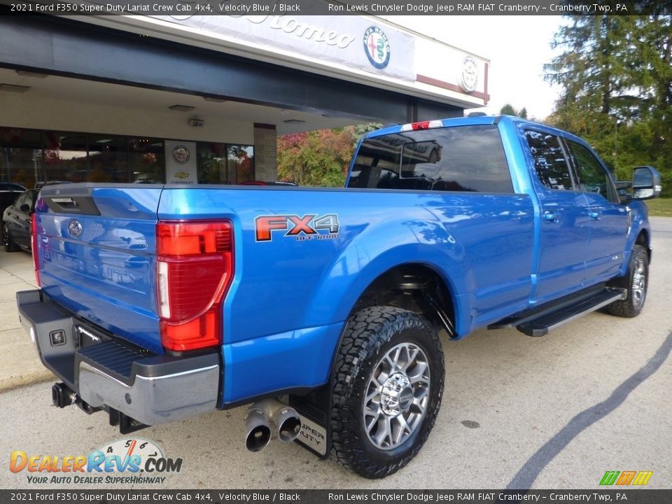 2021 Ford F350 Super Duty Lariat Crew Cab 4x4 Velocity Blue / Black Photo #2