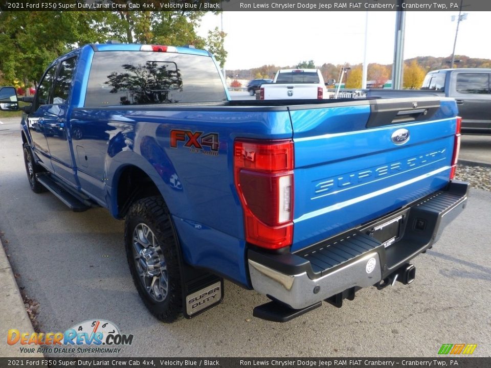 2021 Ford F350 Super Duty Lariat Crew Cab 4x4 Velocity Blue / Black Photo #5