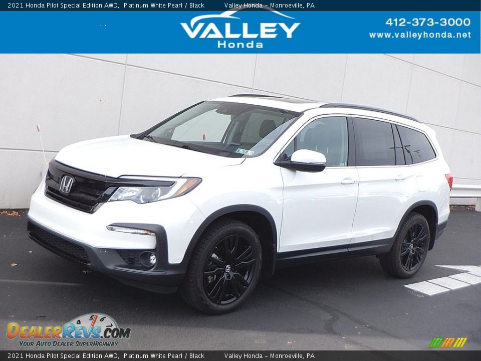 2021 Honda Pilot Special Edition AWD Platinum White Pearl / Black Photo #1