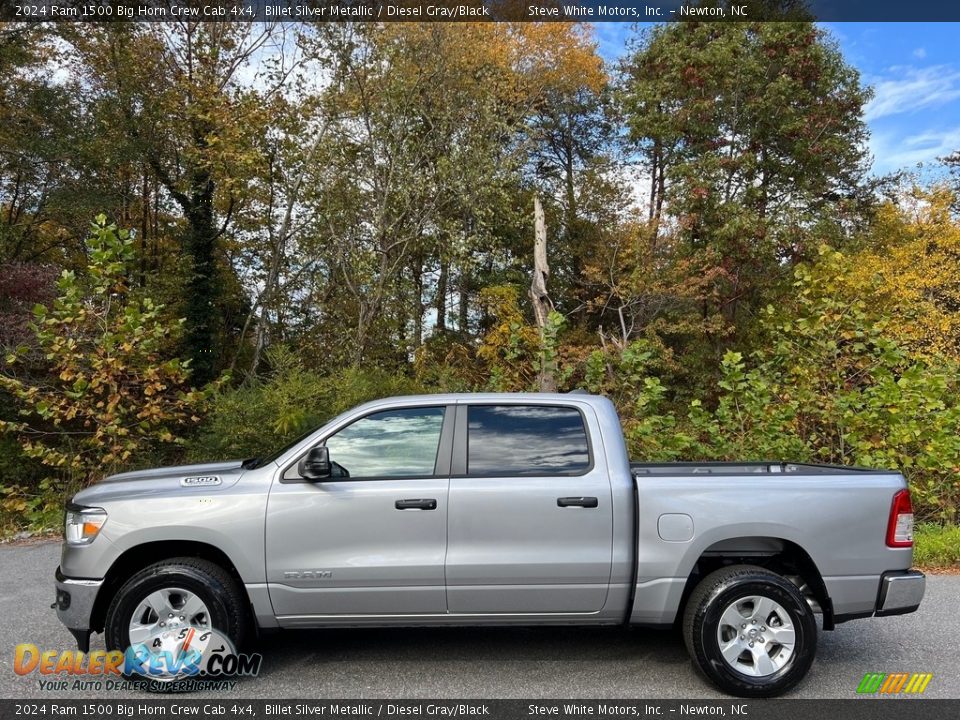 Billet Silver Metallic 2024 Ram 1500 Big Horn Crew Cab 4x4 Photo #1