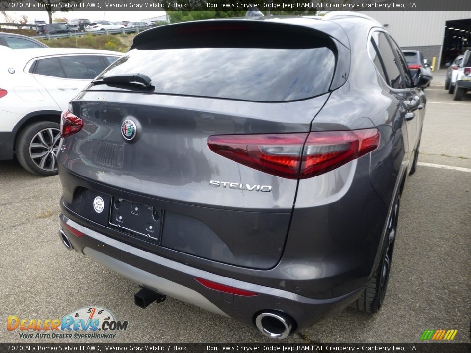 2020 Alfa Romeo Stelvio TI AWD Vesuvio Gray Metallic / Black Photo #4