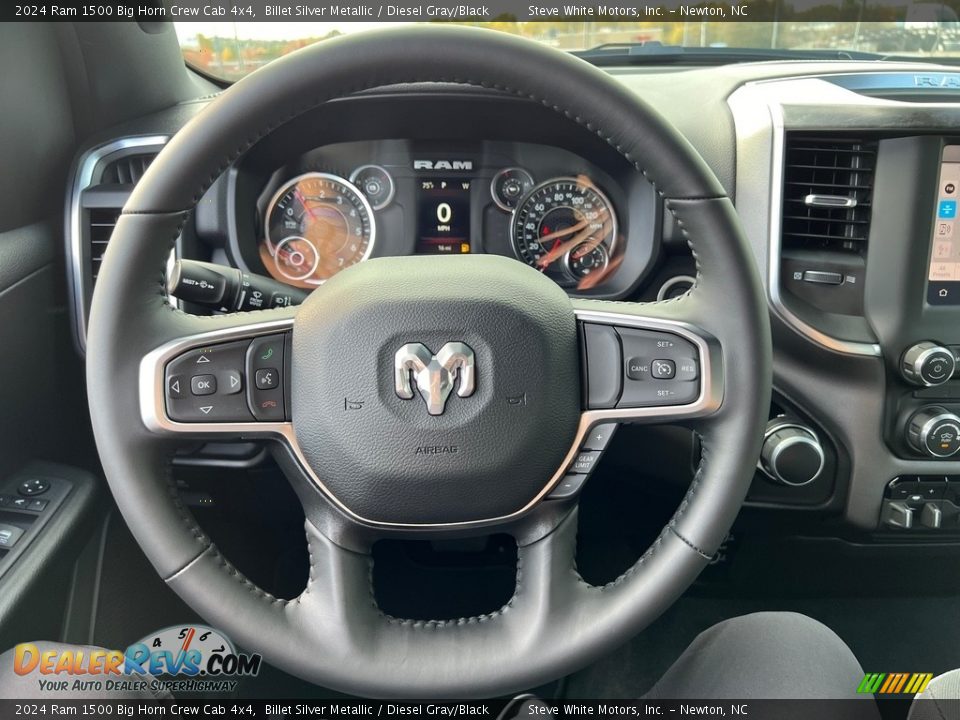 2024 Ram 1500 Big Horn Crew Cab 4x4 Steering Wheel Photo #19