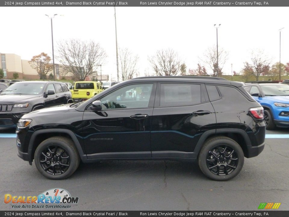 Diamond Black Crystal Pearl 2024 Jeep Compass Limited 4x4 Photo #2