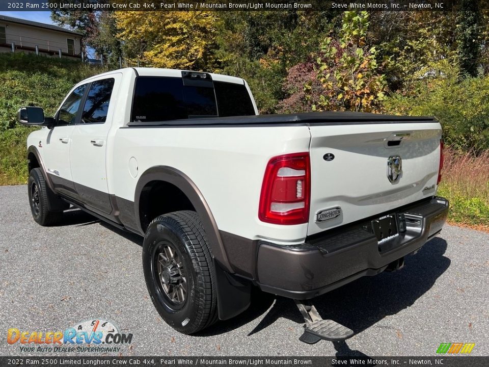 2022 Ram 2500 Limited Longhorn Crew Cab 4x4 Pearl White / Mountain Brown/Light Mountain Brown Photo #10