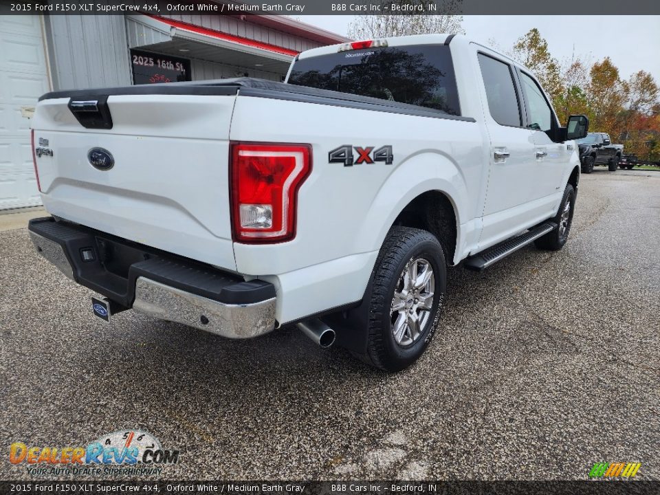 2015 Ford F150 XLT SuperCrew 4x4 Oxford White / Medium Earth Gray Photo #4