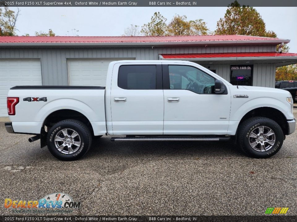 2015 Ford F150 XLT SuperCrew 4x4 Oxford White / Medium Earth Gray Photo #5