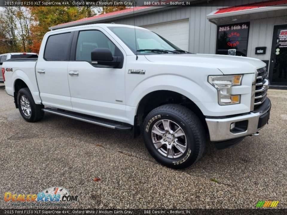 2015 Ford F150 XLT SuperCrew 4x4 Oxford White / Medium Earth Gray Photo #6