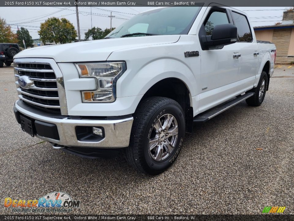 2015 Ford F150 XLT SuperCrew 4x4 Oxford White / Medium Earth Gray Photo #8