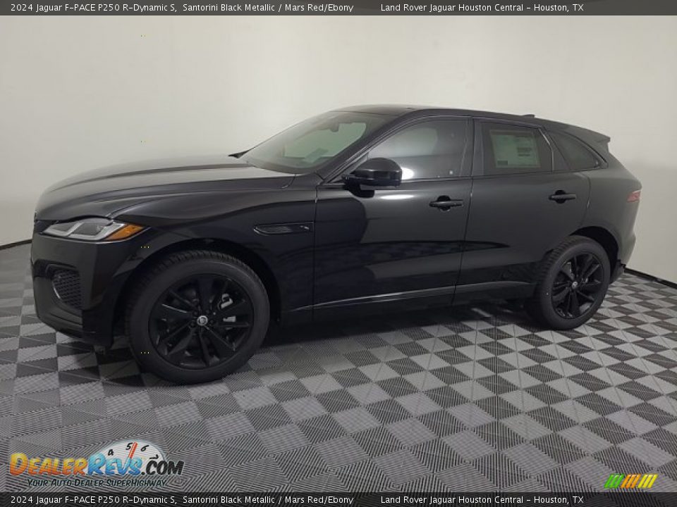 2024 Jaguar F-PACE P250 R-Dynamic S Santorini Black Metallic / Mars Red/Ebony Photo #6