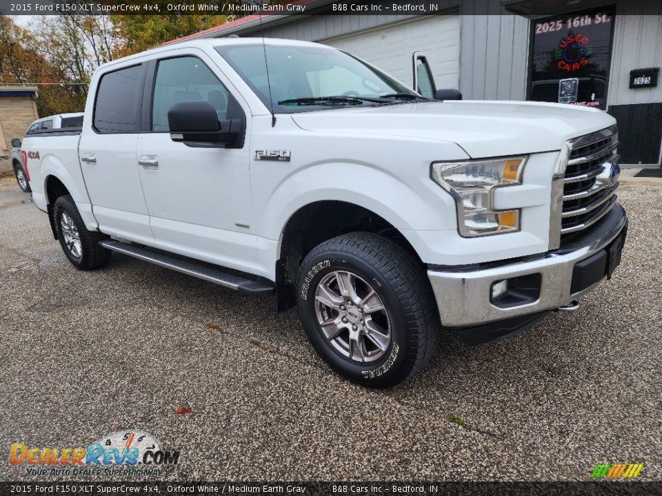 2015 Ford F150 XLT SuperCrew 4x4 Oxford White / Medium Earth Gray Photo #32