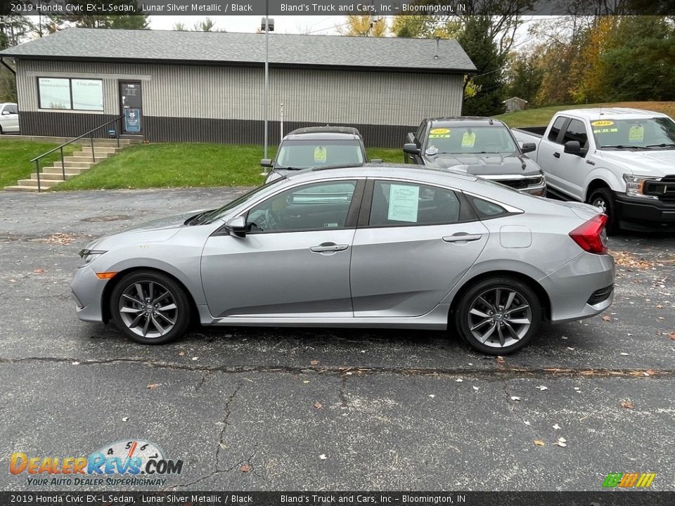 2019 Honda Civic EX-L Sedan Lunar Silver Metallic / Black Photo #1