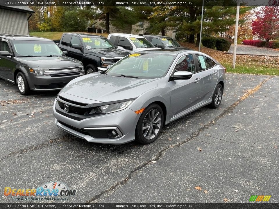 2019 Honda Civic EX-L Sedan Lunar Silver Metallic / Black Photo #2