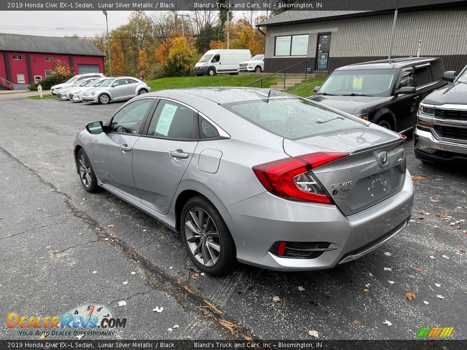 2019 Honda Civic EX-L Sedan Lunar Silver Metallic / Black Photo #3