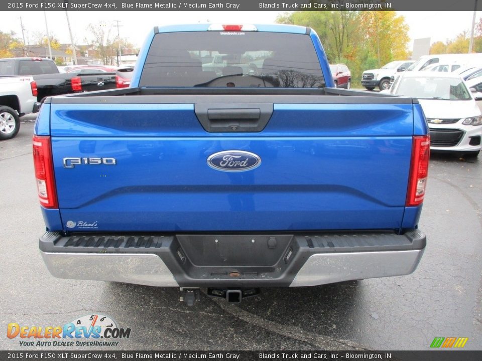 2015 Ford F150 XLT SuperCrew 4x4 Blue Flame Metallic / Medium Earth Gray Photo #33