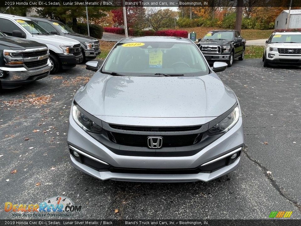2019 Honda Civic EX-L Sedan Lunar Silver Metallic / Black Photo #7