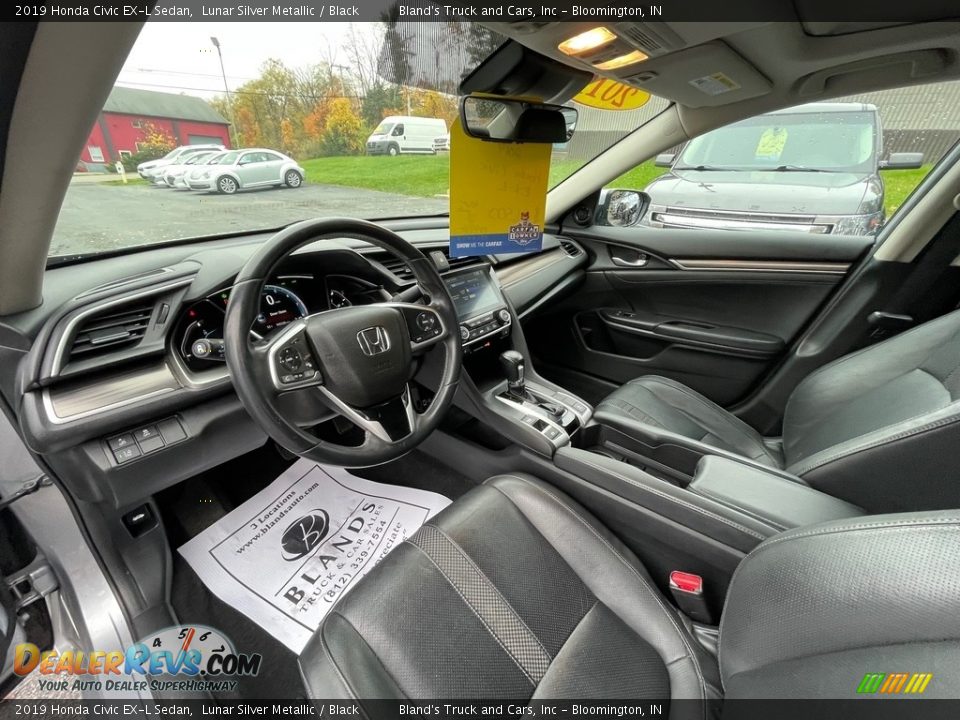 2019 Honda Civic EX-L Sedan Lunar Silver Metallic / Black Photo #13