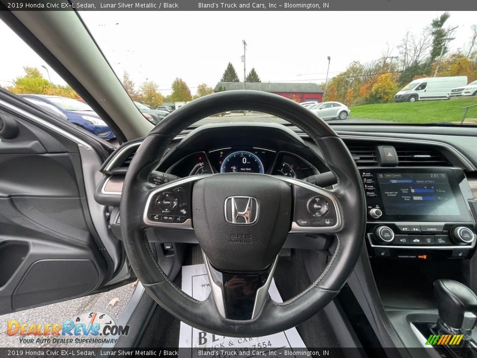 2019 Honda Civic EX-L Sedan Lunar Silver Metallic / Black Photo #20