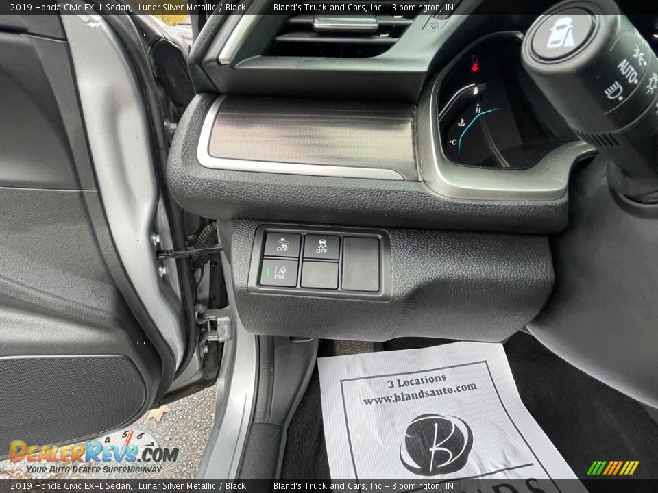2019 Honda Civic EX-L Sedan Lunar Silver Metallic / Black Photo #24