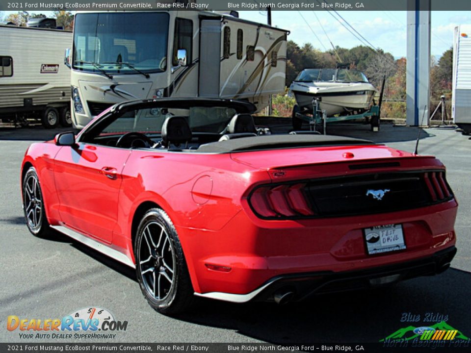 2021 Ford Mustang EcoBoost Premium Convertible Race Red / Ebony Photo #3