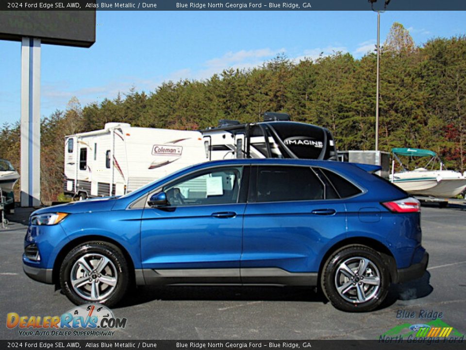 Atlas Blue Metallic 2024 Ford Edge SEL AWD Photo #2