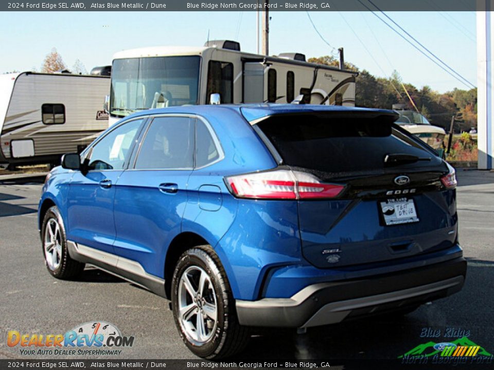 2024 Ford Edge SEL AWD Atlas Blue Metallic / Dune Photo #3