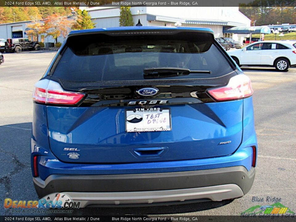 2024 Ford Edge SEL AWD Atlas Blue Metallic / Dune Photo #4