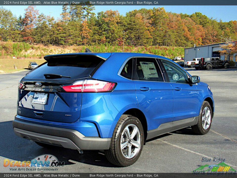 Atlas Blue Metallic 2024 Ford Edge SEL AWD Photo #5