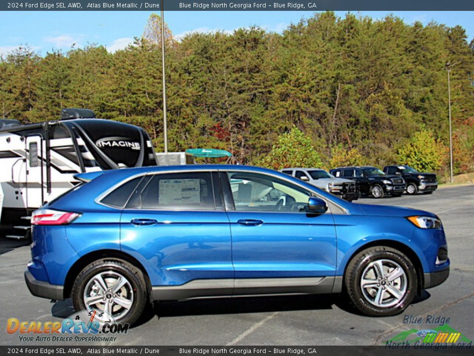 Atlas Blue Metallic 2024 Ford Edge SEL AWD Photo #6