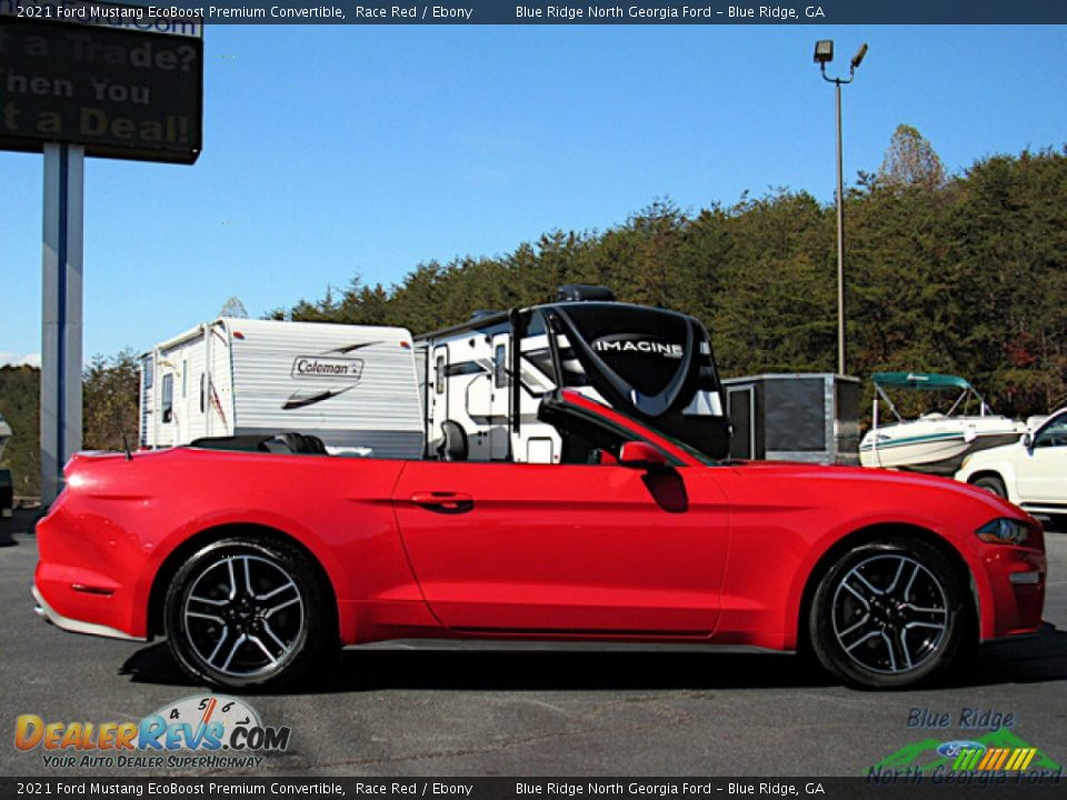 2021 Ford Mustang EcoBoost Premium Convertible Race Red / Ebony Photo #6