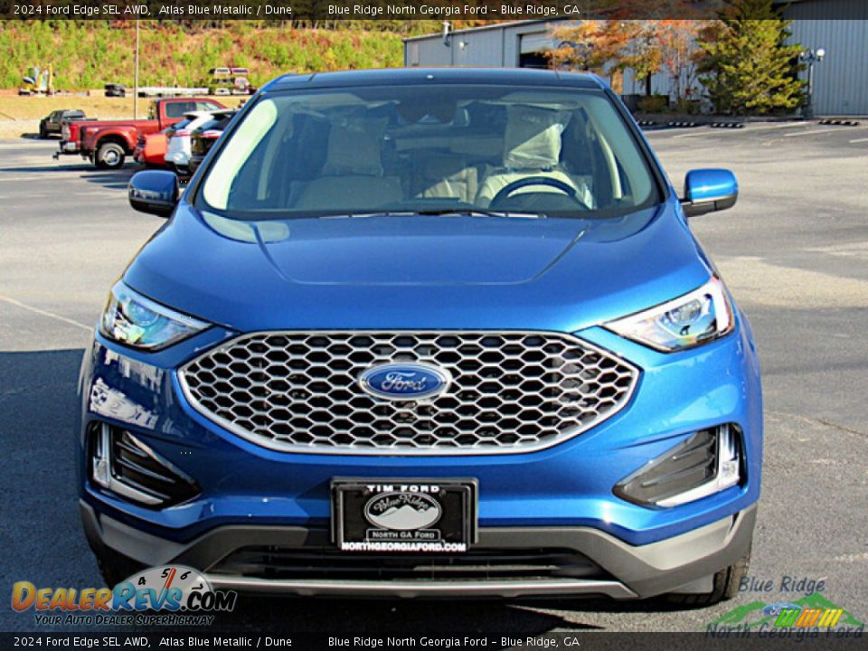 2024 Ford Edge SEL AWD Atlas Blue Metallic / Dune Photo #8